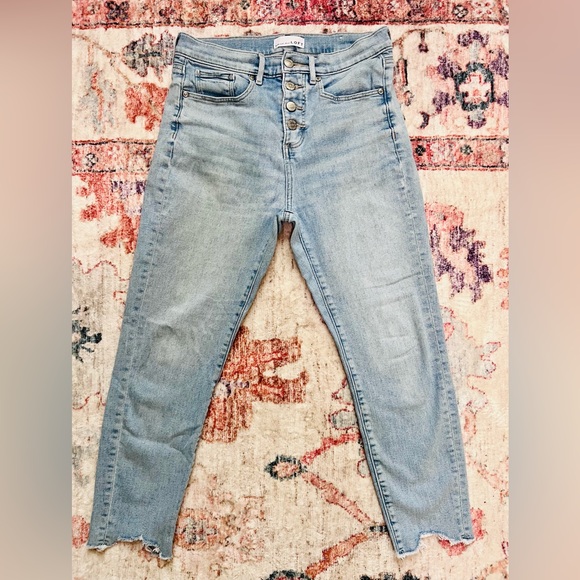 LOFT Light Blue High Rise Jeans - Picture 1 of 4
